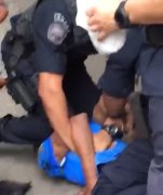 Vídeo mostra GCM racista de SP com joelho no pescoço de homem negro e provável implante de droga