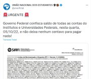 Urgente: Bolsonaro confisca contas de todas as universidades federais
