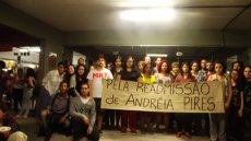 Estudantes da UNESP apoiam readmissão de Andréia Pires