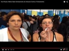 Ana Paula e Maíra Machado, professoras da rede, falam contra o fechamento da EE José Antunes