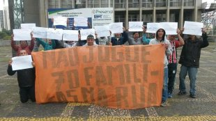 Famílias contra a reintegração no Jardim Santo André