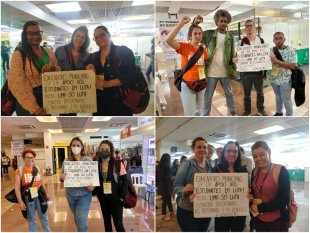 Campanha de fotos: educadores de SP apoiam estudantes em luta contra Bolsonaro