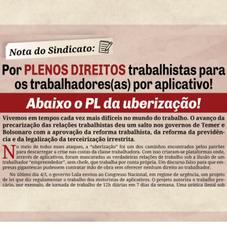 Em decisão unânime, Metroviários de SP votam contra o PL da Uberização de Lula-Alckmin. Veja a nota!